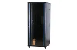 Рэковая стойка Wize Pro [W18UR ] 19", 18U, 600х600 мм,передняя дверь - стекло, задняя дверь - металл, вент.панель из 2 вентиляторов, колеса, полки 2U - 3 шт, заглушки U - 3 шт, рэковые гайки: 20 шт, сталь,черный (4 места)