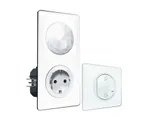 Стартовый пакет. [064820] Legrand [Celiane with NETATMO] Шлюз WiFi + умная розетка 2К+З 16А 230В + главный беспроводной выключатель "Я дома/Я вне дома". Цвет Белый