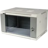 Шкаф коммутационный Lanmaster (TWT-CBWPG-6U-6X4-GY) настенный 6U 600x400мм пер.дв.стекл 60кг серый