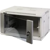Шкаф коммутационный Lanmaster (TWT-CBWPG-6U-6X4-GY) настенный 6U 600x400мм пер.дв.стекл 60кг серый