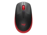 Мышь Logitech M190 черный/красный оптическая (1000dpi) беспроводная USB (2but)