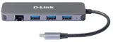 Концетратор usb D-Link USB-C Docking Station, 3xUSB 3.0 + USB-C/PD3.0 + Gigabit Ethernet