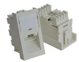 Вставка RJ-45 UTP Cat.5E, 22.5x45 мм угловая, с маркировкой, белая