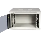 Шкаф коммутационный Lanmaster (TWT-CBWPG-6U-6X4-GY) настенный 6U 600x400мм пер.дв.стекл 60кг серый