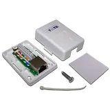 Настенная розетка, 1 порт RJ-45 категории 6, STP, белая