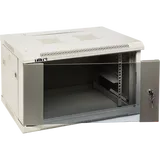 Шкаф коммутационный Lanmaster (TWT-CBWPG-6U-6X4-GY) настенный 6U 600x400мм пер.дв.стекл 60кг серый