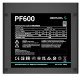 Блок питания Deepcool PF600 80+ (ATX 2.4 600W, PWM 120mm fan, 80 PLUS, Active PFC) RET