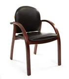 Chairman 659 черный матовый (искусственная кожа/темный орех)