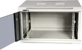 Шкаф коммутационный Lanmaster (TWT-CBWPG-15U-6X6-GY) настенный 15U 600x600мм пер.дв.стекл задн.дв.стал.лист 2 бок.пан. 60кг серый 500мм 33кг 768мм IP20 металл