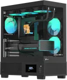Корпус Formula V Line Crystal E1 Black, ATX, TYPE-C*1, USB3.0*2, Switch Display Panel