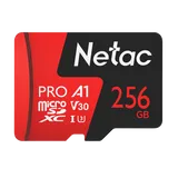 Носитель информации Netac P500 Extreme PRO 256GB MicroSDXC V30/A1/C10 up to 100MB/s, retail pack card only