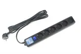 Power Cube Ф-удлинитель, PC PRO, 1,9м, 6р, черн. граф.16А,SPL6-16B-1,9M