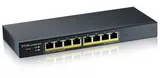 Коммутатор Smart L2 коммутатор PoE+ Zyxel GS1900-8HP, 8xGE PoE+, настольный, бесшумный, бюджет PoE 70 Вт