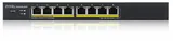Коммутатор Smart L2 коммутатор PoE+ Zyxel GS1900-8HP, 8xGE PoE+, настольный, бесшумный, бюджет PoE 70 Вт