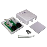 Настенная розетка, 2 порта RJ-45 категории 6, UTP, белая