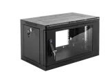 Шкаф ЦМО Шкаф телекоммуникационный настенный сварной 6U (600  350) съёмные стенки, дверь стекло, чёрный