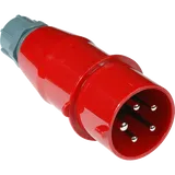 Вилка IEC 309 трехфазная, 32A, 380V, разборная, красная