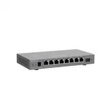 Ruijie Reyee Desktop 9-port cloud management router , including 8 gigabit electrical ports and 1 gigabit SFP port , supports 1 WAN port , 5 LAN ports , and 3 LAN /WAN ports ; a maximum of 200 concurre