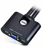 ATEN 2-Port USB VGA Cable KVM Switch with Remote Port Selector (CS22U-A7)