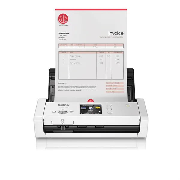 Сканер Brother Документ-сканер ADS-1700W, A4, 25 стр/мин, цветной, 1200 dpi, Duplex, ADF20, сенс.экран, USB 3.0, WiFi