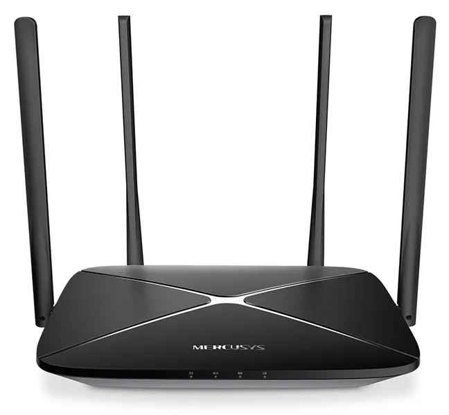 Роутер беспроводной Mercusys AC12G AC1200 10/100/1000BASE-TX черный (упак.:1шт)