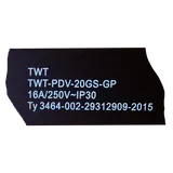 Блок розеток вертикальный, 1-фазный с автоматом, 16A / 250V, 20xSchuko, шнур 3.0 м, вилка Schuko