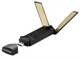 Адаптер ASUS USB-AX56 // WI-FI 802.11ax, 567 + 1201 Mbps USB 3.2 Adapter + antenna ; 90IG06H0-MO0R00