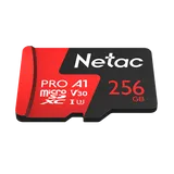 Носитель информации Netac P500 Extreme PRO 256GB MicroSDXC V30/A1/C10 up to 100MB/s, retail pack card only