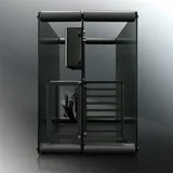 PAEAN (Open frame case, Aluminum, ATX; 4.0mm Aluminum reliable base plate; 5.0mm Tempered glass panel (front & back); 4*USB3.0; Supports 3.5 HDD *3 + 2.5 HDD *3)