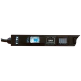 Блок розеток вертикальный, 1-фазный с автоматом, A/V-метр, 16A / 250V, 4xC19 + 20xC13, шнур 3.0 м, разъем C20