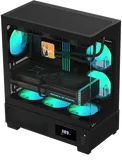Корпус Formula V Line Crystal E1 Black, ATX, TYPE-C*1, USB3.0*2, Switch Display Panel