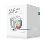 DEEPCOOL AG620 WH ARGB V2 LGA20XX/1700/1200/115X/AM5/AM4 (9шт/кор, TDP 260W, PWM, ARGB DUAL Fan 120mm, 6 тепл. трубок, белый) RET