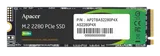 Твердотельный накопитель Apacer SSD AS2280P4X 256Gb M.2 2280 PCIe Gen3x4, R2100/W1700 Mb/s, 3D NAND, MTBF 1.8M, NVMe, 100TBW, Retail, 3 years (AP256GAS2280P4X-1)