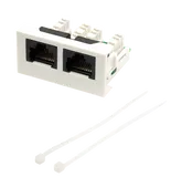 Вставка Mosaic 22.5x45 2xRJ45 Cat.5e, белая