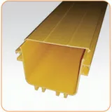 Крышка прямой секция оптического лотка, 100x120 мм, 2 метра, желтая