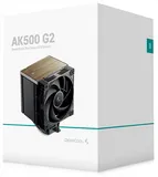 Кулер для процессора DEEPCOOL AK500 G2 LGA1851/1700/1200/115X/AM5/AM4 (9шт/кор, TDP 240W, PWM, Fan 120mm, 5 тепл. трубок, Copper Base, Wood-grain top cover, черный) RET (R-AK500G2-BKNNMN-GJD)