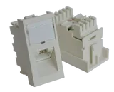 Вставка RJ-45 UTP Cat.5E, 22.5x45 мм угловая, с маркировкой, белая