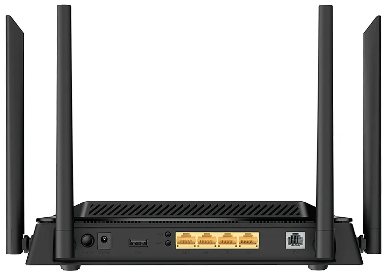 Роутер D-Link VDSL2/ADSL2+ AC1200 Wi-Fi Router, 4x1000Base-T LAN, 4x5dBi external antennas, Annex A, DSL+USB ports, Ethernet WAN / 3G/LTE support
