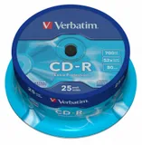 Диск CD-R Verbatim 700Mb 52x Cake Box (25шт) (43432)