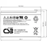 Батарея для ИБП CSB HR1234W F2 12В 9Ач