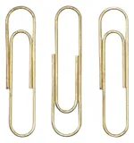 Скрепки Silwerhof 491035 металл 33мм золотистый (упак.:100шт) картонная коробка