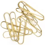 Скрепки Silwerhof 491035 металл 33мм золотистый (упак.:100шт) картонная коробка