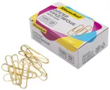 Скрепки Silwerhof 491035 металл 33мм золотистый (упак.:100шт) картонная коробка