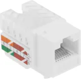 Модуль Keystone RJ45, Cat.5E, UTP, 90 градусов, белый