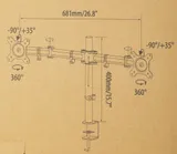 Кронштейн для мониторов Cactus CS-VM-D29-AL серебристый 13"-27" макс.8кг настольный поворот и наклон