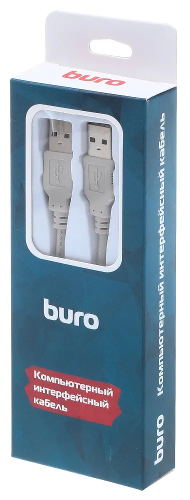 Кабель Buro USB A(m) USB A(m) 1.8м (BHP RET USB_AM18) серый (блистер)