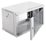 Шкаф коммутационный ЦМО ШРН-ЭКОНОМ (ШРН-Э-6.350-9005) настенный 6U 600x350мм пер.дв.стекл 85кг черный 300мм 11.43кг 180град. 342мм металл