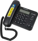 Телефон проводной Panasonic KX-TS2356RUB черный