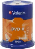 Диск DVD-R Verbatim 4.7Gb 16x Cake Box (100шт) (43549)