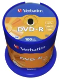 Диск DVD-R Verbatim 4.7Gb 16x Cake Box (100шт) (43549)